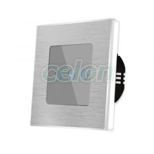 Intrerupator Triplu cu Touch din Sticla si Rama de Aluminiu LUXION, 500W, Prize - Intrerupatoare, Luxion, Luxion