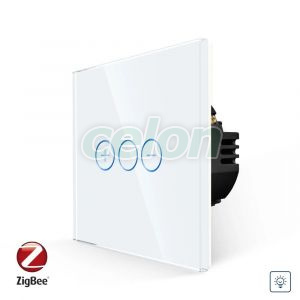 Intrerupator Simplu cu Variator cu Touch din Sticla LUXION, protocol Zigbee, Prize - Intrerupatoare, Luxion, Luxion