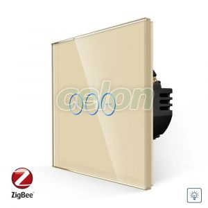 Intrerupator Simplu cu Variator cu Touch din Sticla LUXION, protocol Zigbee, Prize - Intrerupatoare, Luxion, Luxion