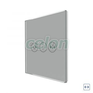 Luxion Panou Intrerupator Jaluzele cu Touch din Sticla Gri, Prize - Intrerupatoare, Luxion, Luxion