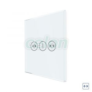 Luxion Panou Intrerupator Jaluzele cu Touch din Sticla Alb, Prize - Intrerupatoare, Luxion, Luxion