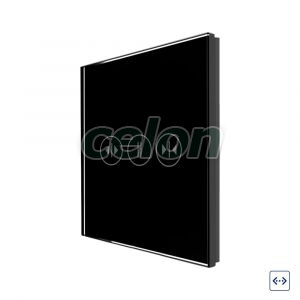 Luxion Panou Intrerupator Jaluzele cu Touch din Sticla Negru, Prize - Intrerupatoare, Luxion, Luxion
