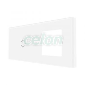 Luxion Panou Intrerupator Simplu cu Touch + Priza Simpla Alb, Prize - Intrerupatoare, Luxion, Luxion