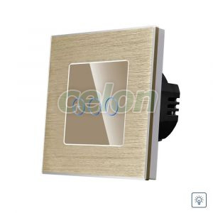 Intrerupator Simplu cu Variator cu Touch din Sticla si Rama de Aluminiu LUXION, Prize - Intrerupatoare, Luxion, Luxion