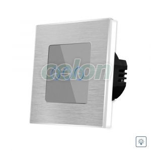 Intrerupator Simplu cu Variator cu Touch din Sticla si Rama de Aluminiu LUXION, Prize - Intrerupatoare, Luxion, Luxion