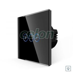 Luxion Intrerupator Simplu cu Variator cu Touch din Sticla (negru), Prize - Intrerupatoare, Luxion, Luxion