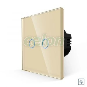 Intrerupator Dublu cu Variator si Touch din Sticla LUXION, Prize - Intrerupatoare, Luxion, Luxion