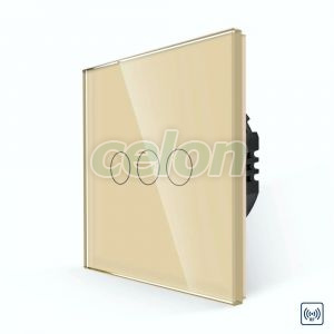 Intrerupator Triplu RF433 cu Touch din Sticla LUXION, Prize - Intrerupatoare, Luxion, Luxion