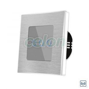 Intrerupator Triplu cu Touch din Sticla si Rama de Aluminiu LUXION, RF433, Prize - Intrerupatoare, Luxion, Luxion