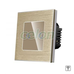 Intrerupator Dublu Wi-Fi cu Touch din Sticla si Rama de Aluminiu LUXION, Prize - Intrerupatoare, Luxion, Luxion