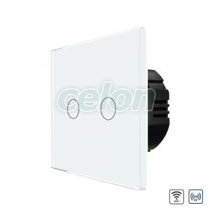 Intrerupator Dublu Wi-Fi + RF433 cu Touch din Sticla LUXION, Prize - Intrerupatoare, Luxion, Luxion