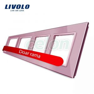 Rama priza cvadrupla Livolo din sticla, Prize - Intrerupatoare, Livolo, Livolo