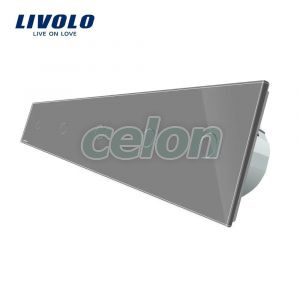 Intrerupator LIVOLO cu touch din sticla cu 5 intrerupatoare simple, Prize - Intrerupatoare, Livolo, Livolo