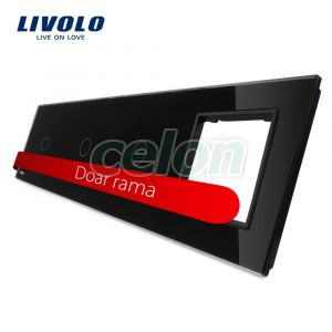 Panou intrerupator simplu+simplu+simplu cu touch + priza LIVOLO din sticla, Prize - Intrerupatoare, Livolo, Livolo