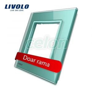Rama priza simpla Livolo din sticla, Prize - Intrerupatoare, Livolo, Livolo