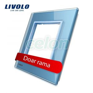 Rama priza simpla Livolo din sticla, Prize - Intrerupatoare, Livolo, Livolo