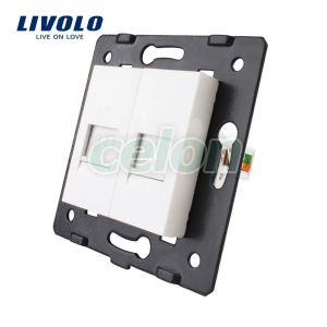 Priza dubla internet Livolo, Prize - Intrerupatoare, Livolo, Livolo