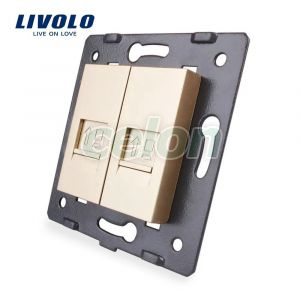 Priza dubla internet Livolo, Prize - Intrerupatoare, Livolo, Livolo