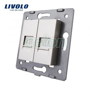 Priza dubla internet Livolo, Prize - Intrerupatoare, Livolo, Livolo
