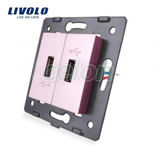 Priza Dubla USB Livolo, Prize - Intrerupatoare, Livolo, Livolo