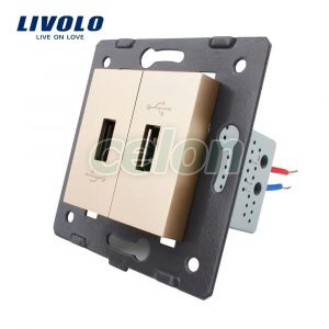 Priza Dubla USB Livolo, Prize - Intrerupatoare, Livolo, Livolo