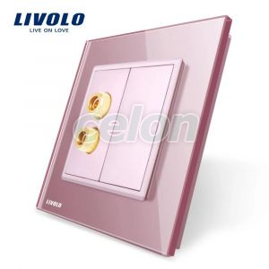 Priza redare sunet LIVOLO cu rama din sticla, Prize - Intrerupatoare, Livolo, Livolo