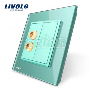 Priza redare sunet LIVOLO cu rama din sticla, Prize - Intrerupatoare, Livolo, Livolo