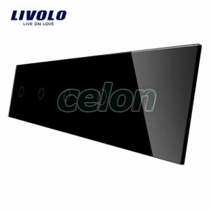 Panou 5 intrerupatoare simple cu touch Livolo din sticla, Prize - Intrerupatoare, Livolo, Livolo