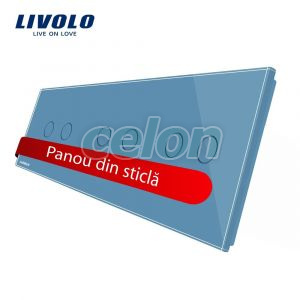 Panou intrerupator dublu+dublu+dublu cu touch Livolo din sticla, Prize - Intrerupatoare, Livolo, Livolo
