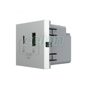 Modul Priza USB-A + USB-C LIVOLO – Serie Noua, Prize - Intrerupatoare, Livolo, Livolo