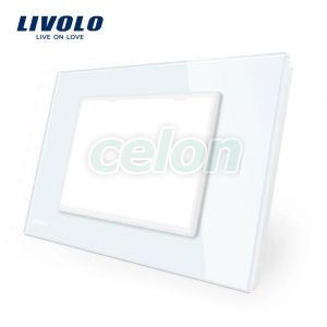 Rama priza tripla LIVOLO din sticla - standard italian, Prize - Intrerupatoare, Livolo, Livolo