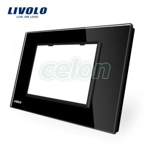 Rama priza tripla LIVOLO din sticla - standard italian, Prize - Intrerupatoare, Livolo, Livolo