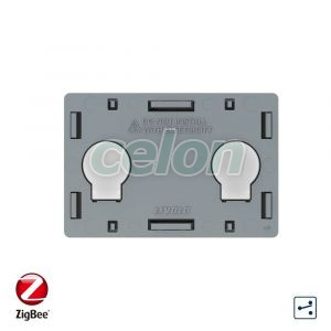 Modul intrerupator dublu cap scara / cruce cu touch Livolo, protocol ZigBee, standard Italian, Prize - Intrerupatoare, Livolo, Livolo