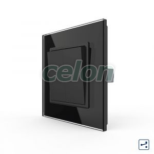 Intrerupator Dublu Mecanic Cap Scara LIVOLO cu Rama din Sticla - Serie Noua, Prize - Intrerupatoare, Livolo, Livolo