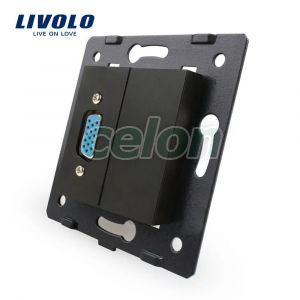 Priza cu mufa VGA mama Livolo, Prize - Intrerupatoare, Livolo, Livolo