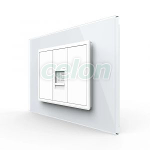 Priza internet Livolo cu rama din sticla - standard italian, Prize - Intrerupatoare, Livolo, Livolo