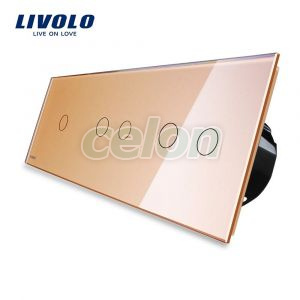 Intrerupator cu touch simplu+dublu+dublu LIVOLO din sticla, Prize - Intrerupatoare, Livolo, Livolo