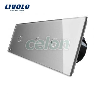 Intrerupator cu touch simplu+simplu+dublu LIVOLO din sticla, Prize - Intrerupatoare, Livolo, Livolo