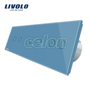 Intrerupator dublu+dublu+dublu cu touch Livolo din sticla, Prize - Intrerupatoare, Livolo, Livolo