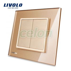 Priza blank/goala Livolo cu rama din sticla, Prize - Intrerupatoare, Livolo, Livolo