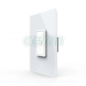 Intrerupator Simplu cu Touch Livolo cu Rama Din Sticla 1M - Serie Noua, Prize - Intrerupatoare, Livolo, Livolo