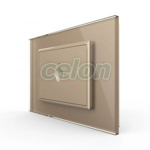 Intrerupator simplu cu touch Livolo cu rama din sticla, standard Italian - Serie noua, Prize - Intrerupatoare, Livolo, Livolo