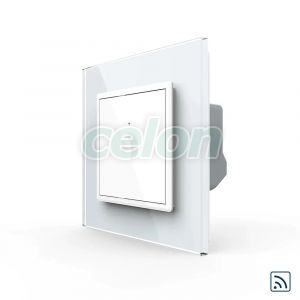 Intrerupator simplu wireless cu touch Livolo din sticla, Serie noua, Prize - Intrerupatoare, Livolo, Livolo