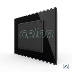 Intrerupator simplu wireless cu touch Livolo cu rama din sticla, standard Italian - Serie noua, Prize - Intrerupatoare, Livolo, Livolo