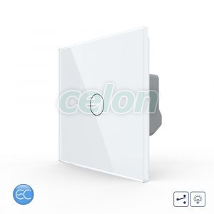 Intrerupator Simplu Cap Scara / Cruce cu Dimmer cu Touch LIVOLO din Sticla - Protocol ZigBee EC, Prize - Intrerupatoare, Livolo, Livolo