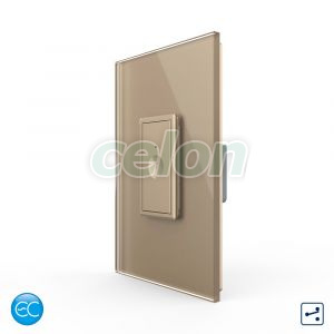 Intrerupator Simplu Cap Scara / Cruce cu Touch Livolo cu Rama Din Sticla 1M, Zigbee EC - Serie Noua, Prize - Intrerupatoare, Livolo, Livolo