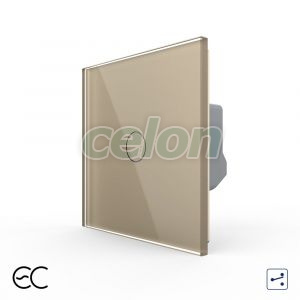 Intrerupator Simplu Cap Scara / Cruce cu Touch LIVOLO din Sticla - Protocol ZigBee EC, Prize - Intrerupatoare, Livolo, Livolo