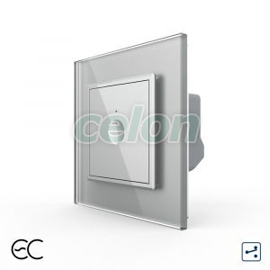 Intrerupator Simplu Cap Scara / Cruce cu Touch LIVOLO cu Rama din Sticla - Protocol Zigbee EC, Prize - Intrerupatoare, Livolo, Livolo