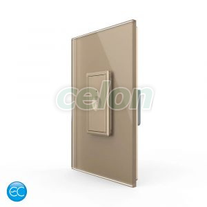 Intrerupator Simplu cu Touch Livolo cu Rama Din Sticla 1M, Zigbee EC, Prize - Intrerupatoare, Livolo, Livolo