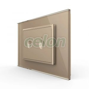 Intrerupator dublu cu touch Livolo cu rama din sticla, standard Italian - Serie noua, Prize - Intrerupatoare, Livolo, Livolo